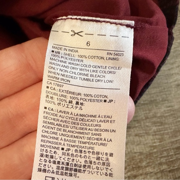 Banana Republic Patterned mini Skirt spring summer office siren cotton sz 6 990 - Picture 9 of 9